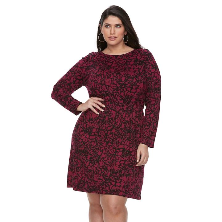 Plus Size Apt. 9&reg; Ruched Waist Dress, Women's, Size: 1xl, Red
