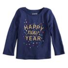Baby Girl Jumping Beans&reg; Long Sleeve Holiday Graphic Tee, Size: 24 Months, Blue