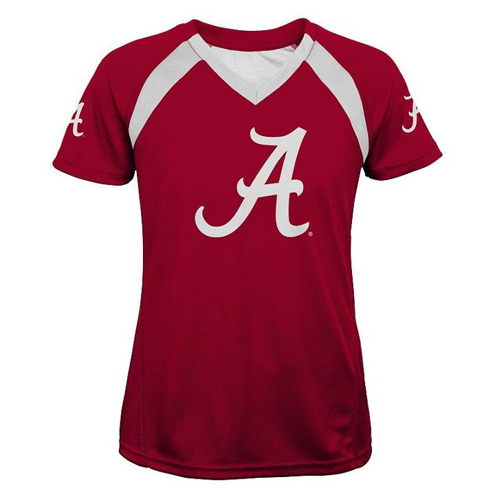 Girls 7-16 Alabama Crimson Tide Fashion Tee, Girl's, Size: M(10-12), Dark Red