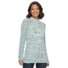 Women's Croft & Barrow&reg; Marled Mockneck Sweater, Size: Xl, Turquoise/blue (turq/aqua)