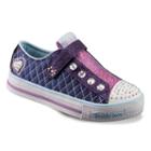 Skechers Twinkle Toes Shuffles Sparkly Jewels Girls' Light-up Sneakers, Girl's, Size: 3, Light Blue