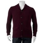 Big & Tall Sonoma Goods For Life&trade; Classic-fit Wool-blend Shawl-collar Sweater, Men's, Size: 3xb, Dark Red