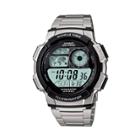 Casio Illuminator Stainless Steel Digital Chronograph Watch - Ae1000wd-1av, Grey