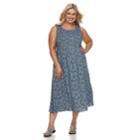 Plus Size Croft & Barrow&reg; Shirt Dress, Women's, Size: 3xl, Med Blue