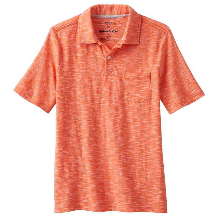 Boys 8-20 Urban Pipeline&reg; Ultimate Slubbed Polo, Boy's, Size: Medium, Med Orange