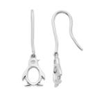 Little Diva Diamonds Kids' Sterling Silver Diamond Accent Penguin Earrings, Girl's, White