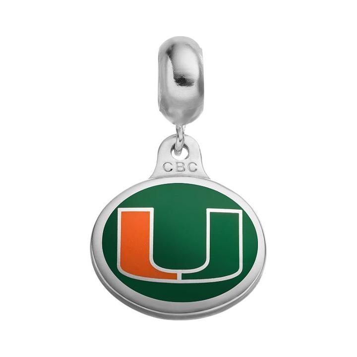 Fiora Sterling Silver Miami Hurricanes Logo Charm, Women's, Multicolor