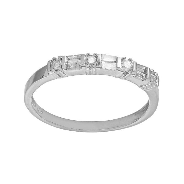 10k White Gold 1/4-ct. T.w. Diamond Ring, Women's, Size: 7