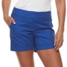 Women's Apt. 9&reg; Torie Cuffed Shorts, Size: 14, Blue
