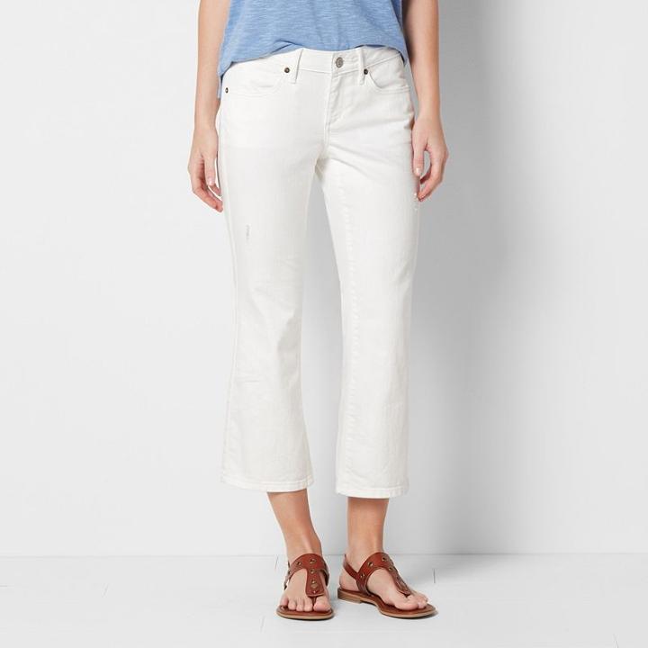 Women's Sonoma Goods For Life&trade; Kick Crop Jeans, Size: 4, White