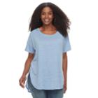 Plus Size Sonoma Goods For Life&trade; Easy Tee, Women's, Size: 1xl, Med Blue