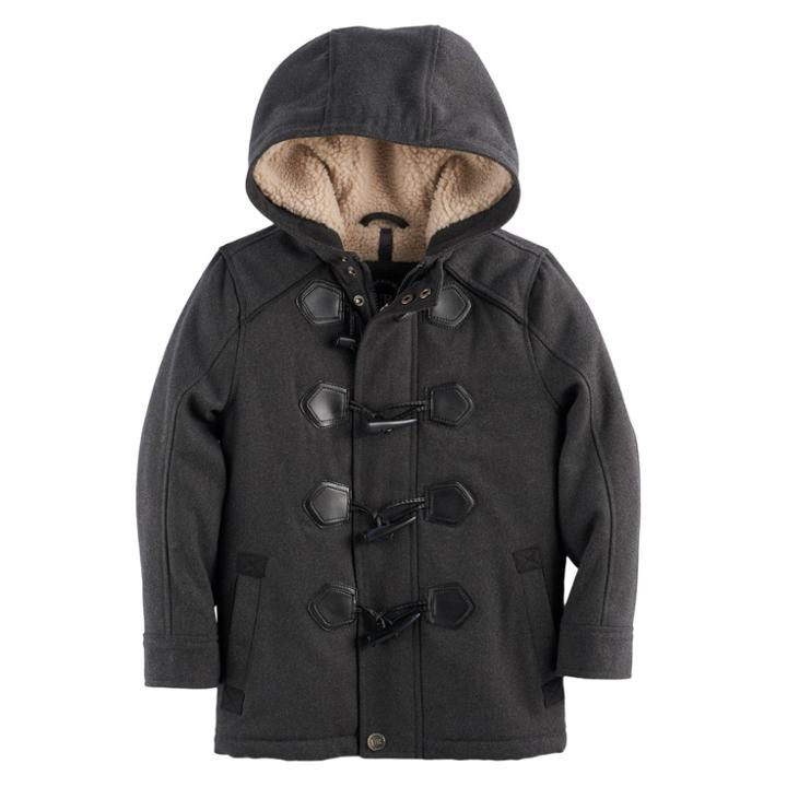 Boys 4-7 Urban Republic Toggle Wool Heavyweight Jacket, Size: 7, Dark Grey