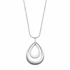 Apt. 9&reg; Double Teardrop Long Pendant Necklace, Women's, Silver