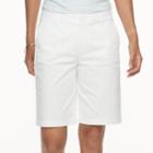 Women's Croft & Barrow&reg; Twill Bermuda Shorts, Size: 8, White