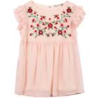 Girls 7-16 Speechless Floral Babydoll Top, Size: Medium, Red