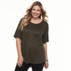 Plus Size Apt. 9&reg; Essential Scoopneck Tee, Women's, Size: 1xl, Green