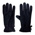 Men's Heat Keep Knit Tech Gloves With Rubber Grippers, Size: Large, Grey (charcoal)