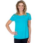 Women's Pl Movement By Pink Lotus Lattice Cold Shoulder Yoga Tee, Size: Xl, Light Blue