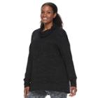 Plus Size Tek Gear&reg; Cowlneck Pullover Top, Women's, Size: 1xl, Black