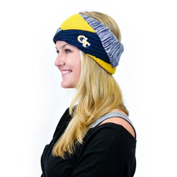 Women's Zoozatz Georgia Tech Yellow Jackets Criss-cross Headband, Multicolor
