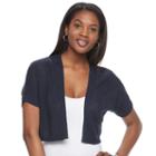 Women's Croft & Barrow&reg; Open-work Bolero, Size: Xs, Blue