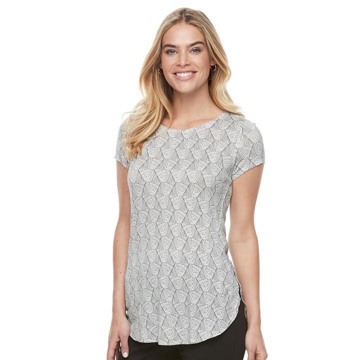 Petite Apt. 9&reg; Scoopneck Tee, Women's, Size: Xl Petite, Natural