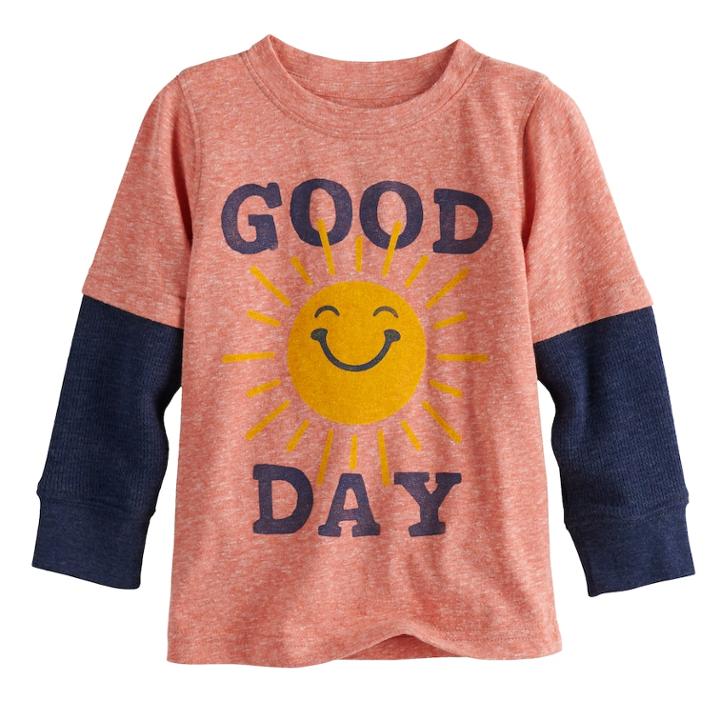 Baby Boy Jumping Beans&reg; Mock Layer Graphic Tee, Size: 24 Months, Orange