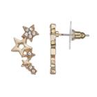 Lc Lauren Conrad Star Cluster Climber Earrings, Women's, Gold