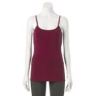 Women's Sonoma Goods For Life&trade; Everyday Scoopneck Camisole, Size: Xs, Dark Red