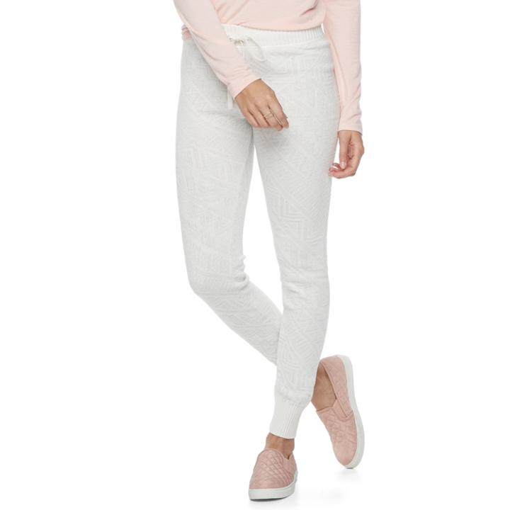 Juniors' So&reg; Drawstring Sweater Leggings, Teens, Size: Xs, White