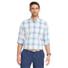 Men's Izod Classic-fit Essential Plaid Woven Button-down Shirt, Size: Medium, Med Yellow