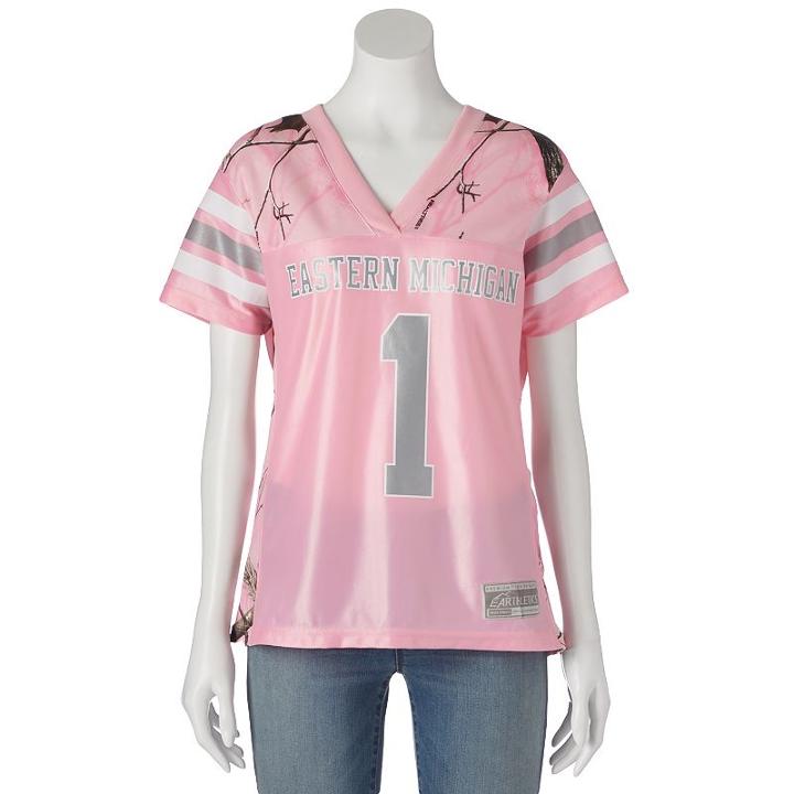 Women's Realtree Eastern Michigan University Game Day Jersey, Size: Xl, Pink