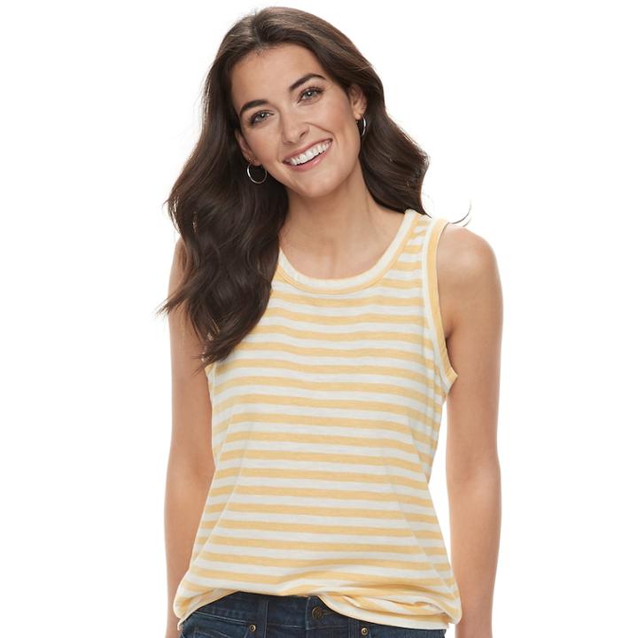 Women's Sonoma Goods For Life&trade; Girlfriend Tank, Size: Xl, Drk Yellow