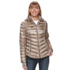 Women's Tek Gear Hooded Puffer Jacket, Size: Small, Red/coppr (rust/coppr)