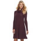 Women's Sonoma Goods For Life&trade; Ribbed Swing Dress, Size: Small, Purple
