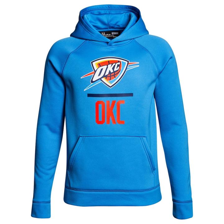 Boys 8-20 Under Armour Oklahoma City Thunder Lockup Hoodie, Size: Small, Blue