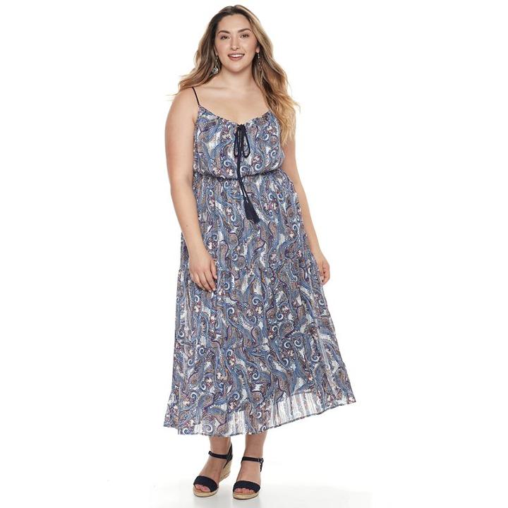 Plus Size Chaya Paisley Chiffon Blouson Dress, Women's, Size: 20 W, Ovrfl Oth