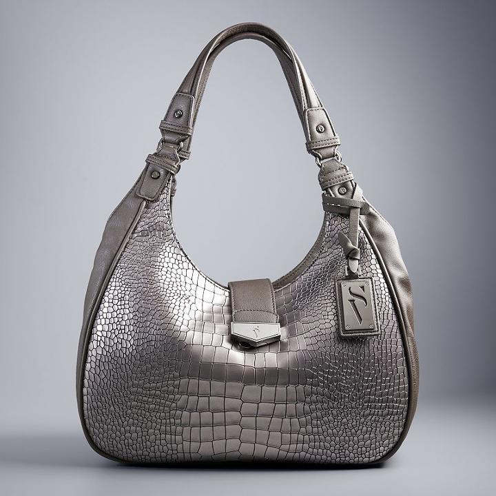 Simply Vera Vera Wang Tailor Hobo, Women's, Med Beige