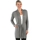 Women's Soybu Wander Belted Cardigan, Size: Xl, Med Grey