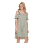 Women's Sonoma Goods For Life&trade; Embroidered Cold-shoulder Shift Dress, Size: Small, Lt Green