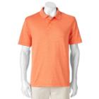 Men's Haggar Classic-fit Textured Performance Polo, Size: Xl, Drk Orange