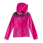 Girls 7-16 & Plus Size So&reg; Hooded Sherpa Zip-up Jacket, Size: 14 1/2, Dark Pink
