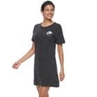 Women's Nike Sportswear Short Sleeve Sweatshirt Dress, Size: Xs, Grey (charcoal)