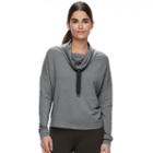 Women's Tek Gear&reg; Cowlneck Sweatshirt, Size: Medium, Med Grey
