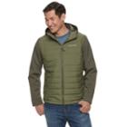Men's Columbia Oyanta Trail Thermal Coil Colorblock Hooded Hybrid Jacket, Size: Small, Dark Green