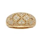 1/2 Carat T.w. Igl Certified Diamond 14k Gold Art Deco Wedding Ring, Women's, Size: 7, White