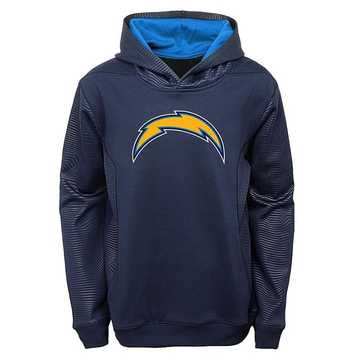 Boys 8-20 San Diego Chargers Performance Hoodie, Boy's, Size: S(8), Blue (navy)