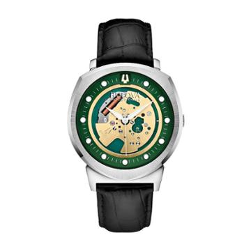 Bulova Men's Accutron Ii Leather Skeleton Watch - 96a155, Black