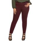 Plus Size Jennifer Lopez Skinny Jeans, Women's, Size: 16w Short, Dark Red