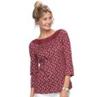 Women's Croft & Barrow&reg; Crochet Top, Size: Xxl, Dark Red
